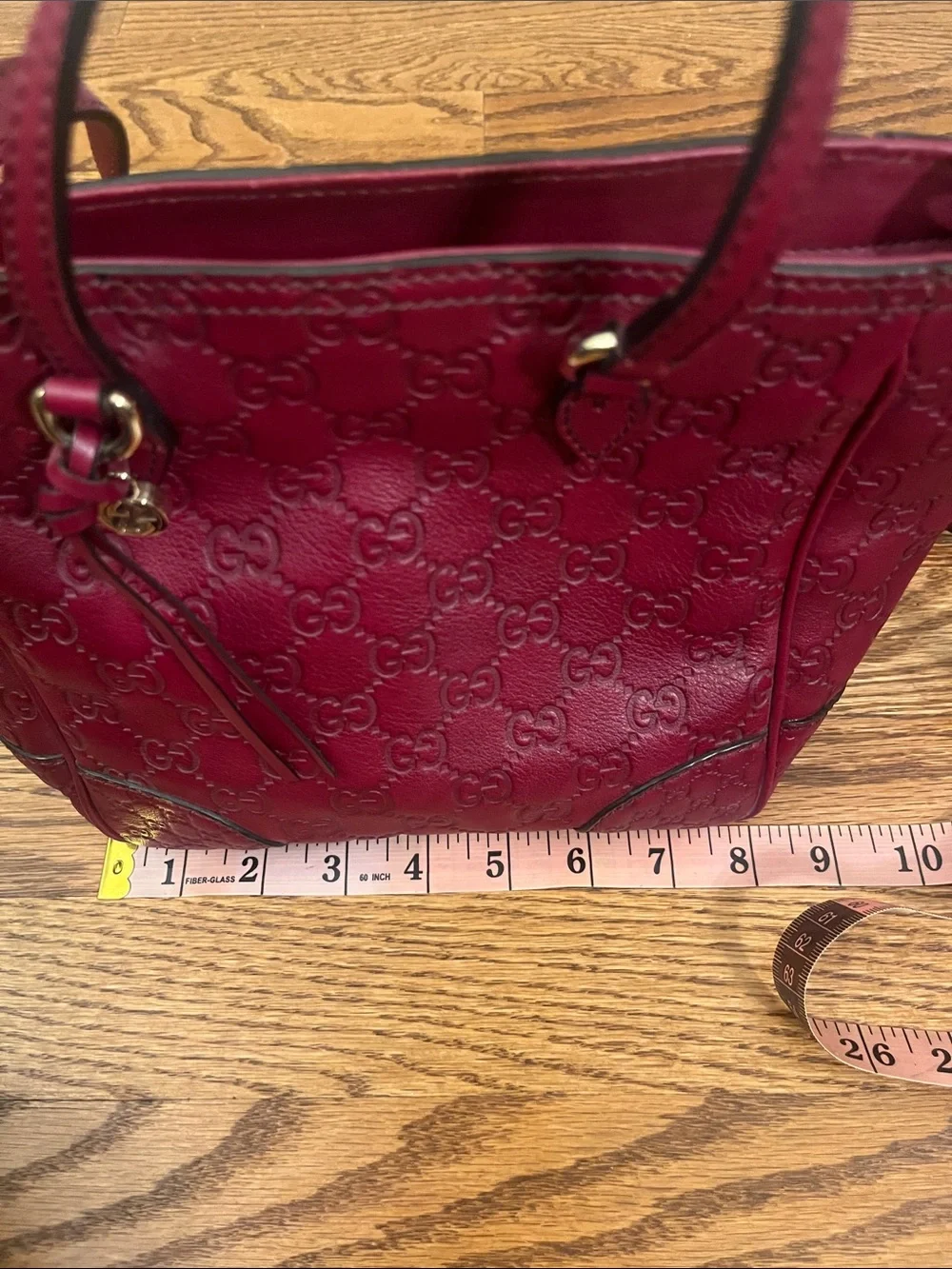 Gucci Small Bree Satchel Maroon Authentic